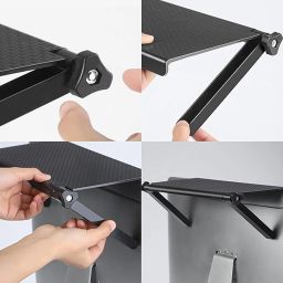 SMARAN Adjustable Plastic Screen Top Shelf for TV & Monitor | Durable Display Storage Rack for Home Office Desk | Screen Shelf Organizer for Remote, Router & Accessories (Black) image 5