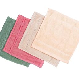 Luxury Pack of Cotton Pieces Face Towel | Hanky | Ultra Soft | Extra Absorbent, Small Size: 25' × 25' cm (Multicolour, Set of 6) image 1