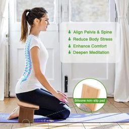 VK HANDICRAFT A Foldable Yoga Meditation Bench is a Versatile Tool That can Enhance Your Practice, Providing Support for Various Yoga Postures and Meditation with Folded Size at 19.5 * 8.2 * 6 in. image 5