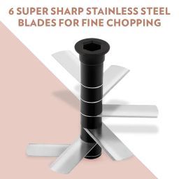 Borosil EazyPull Chopper with 6 Blades, Pull Chopper with Durable String, Mini Chopper for Kitchen, for Chopping Vegetables, Leafy Greens & Herbs, BPA-Free, Unbreakable 900 ml Chopping Bowl image 4
