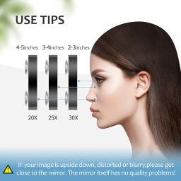 MIYADIVA 30X Magnifying Mirror, Small Magnifying Mirror with Suction Cup and Tweezers, As a Travel Mganifying Mirror, Compact Mirror Set for Plucking Eyebrows 3.5 Inches image 5