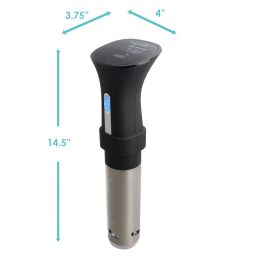 MegaChef MC-1000 Immersion Circulation Precision Sous-Vide Cooker with Digital Touchscreen Display, Black and Silver image 2