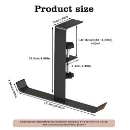 HASTHIP® Under Desk Hook Organizer, No Drill Bag Hanger Under Desk Headset Hanging Hook Organizer, Dual-end Hanger Design, Universal Fit Hanging Hook for Desk, Table, Shelf image 1