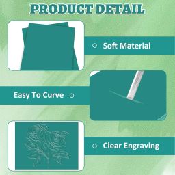 LUOSHI 6 x 8 Inch Linoleum Blocks for Printmaking, Linoleum Blocks Green Linocut Block Linoleum Block Printing for Engraving Art Project Printmaking Stamp Carving Block (Only One Sheet) image 3