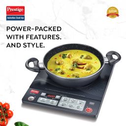 Prestige PIC 19.0 Plus 1900W Slim Induction Cooktop with Push button (Black) image 1