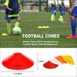 COUGAR Cone Marker, Cone Marker Set, Saucer Cones - Pack of 20, Space Marker, Ground Marker (Multicolour), Agility Training Equipment image 4