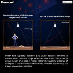 Panasonic 9 Watt Motion Sensor Led B22D Bulb for Home with 3 Mtr Radius Sensor Area,Auto Off After 15 Sec Comes with 30000 Bh Life and 1 Yr Warranty image 2