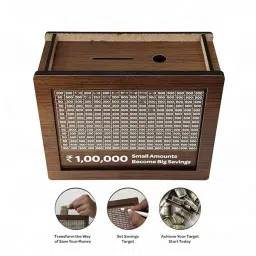 good Wooden Money Saver Box GULLAK Piggy Bank 100000 Money Bank Box Coin Bank Coin Bank-image-84