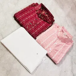 Men Cotton Blend Kurta Pyjama Set-image-30