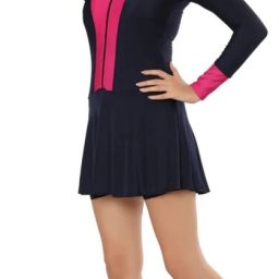 Women One-Piece Swimming Costume Ladies Swimsuit Women Swim-dress Multicolor Printed Women Swim-dress Dark Blue, Pink Swimsuit-image-90