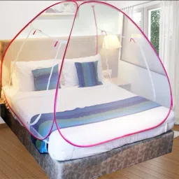 Polyester Kids Washable WHITE mosquito net double bed stand use and rely mosquito net mosquito net stan Mosquito Net-14