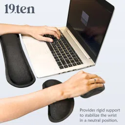 19.ten ERGOREST Antimicrobial Spandex Fused on High Density Open Cell Foam Keyboard, Mouse, Laptop and Gaming Wrist Rest image 3