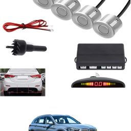 4Silver Parking Sensor With LED Display Increased Safety For Car-309 Universal 4 Silver Reverse Parking Sensor With LED Display For Cars-309 Parking Sensor-image-64