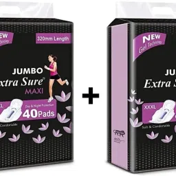New Sanitary Pad Jumbo XXXL Full Size Pack of 2 - 80 PIECE Sanitary Pad Sanitary Pad-10