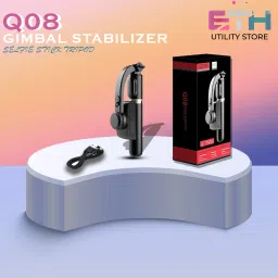 ETH Q08 Gimbal Stabilizer Selfie Stick with Tripod, 360 Degree Automatic Rotation 2 Axis Gimbal for Mobile, Camera-16