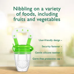 kidbea Silicone Food/Fruit Nibbler with Extra Mesh, Soft Pacifier Feeder image 2