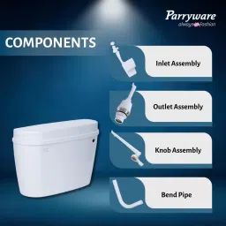 parryware Uno Tip Top Polypropylene Cistern set of 1 pic 262 Side Handle Flush Tank image 2
