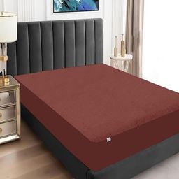 GADDA CO Coffee Brown Cotton Water Resistant Mattress Protector-image-78
