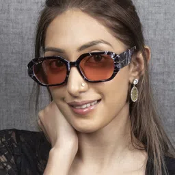 Ted Smith Orange Lens & Black Other Sunglasses with UV Protected Lens RAPPER_C6-Orange-37