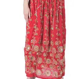 Exotic India Long Skirt with All-Over Sequins & Print-picture-27