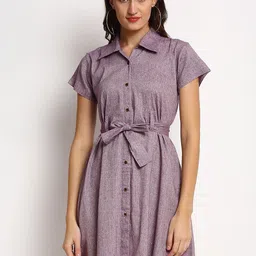 CORSICA Checked A-Line Dress-picture-37