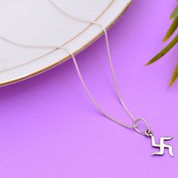 Abhooshan Rhodium-Plated Contemporary Pendants with Chains-image-85