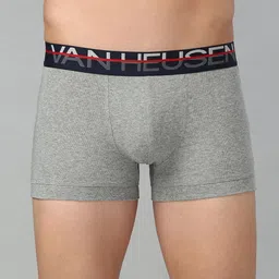 van heusen innerwear Van Heusen Pack of 2 Men Solid Super Combed Cotton Trunks image 2