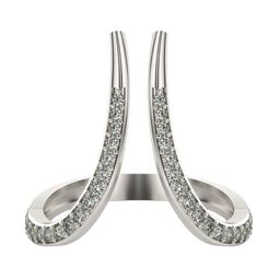 VALANOVA 14K White Gold Diamond Studded Ring 2.68 g-image-57