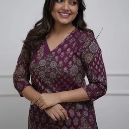 KALINI Women Ethnic Motifs Printed Regular Kurta with Palazzos image 3
