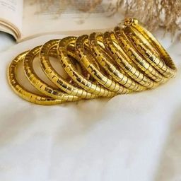 SZN German Silver Oxidised Spiral Bangle-37