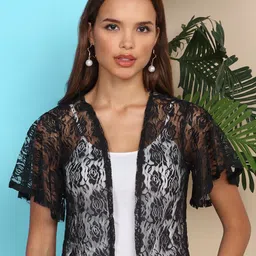 Dressitude Self Design Sheer Shrug-picture-32