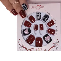 BEROMT Set Of 16 Jelly Stick Press On Nail Tip With Application Kit - BFN667CN image 3