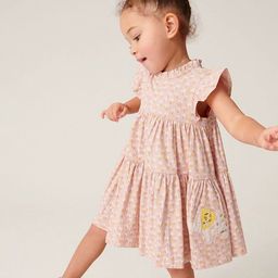 LULU & SKY Girls Floral Printed Round Neck Fit & Flare Knee Length Dress-picture-21