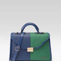 Allen Solly Colourblocked Structured Satchel-17