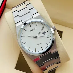 EMPERO Men Brass Skeleton Dial & Stainless Steel Straps Analogue Multi Function Watch EAB216 Date White-54
