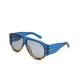HASHTAG EYEWEAR Unisex UV-protected Full Rim Aviator Sunglass SEWA-89182-BLU-image-75