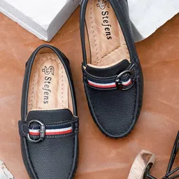 STEFENS Boys Textured Round Toe Loafers-image-15