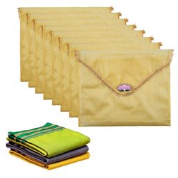 Kuber Industries Gold-Toned Set of 6 Regular Multi-Utility Organisers-42