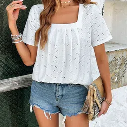 StyleCast Women Solid Square Neck Top-picture-35