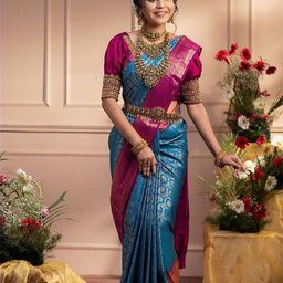 kriyafashion Ethnic Motifs Woven Design Zari Kanjeevaram Saree-38