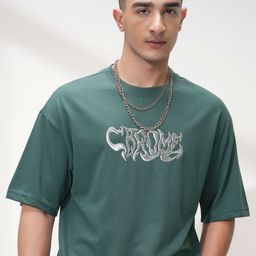 HIGHLANDER Men Graphic Printed Drop-Shoulder Sleeves Oversized T-shirt-image-19