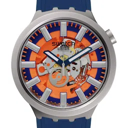 Swatch Unisex Skeleton Dial & Straps Analogue Watch SB07S114-57