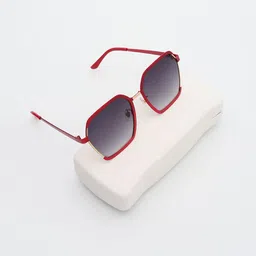PELLE LUXUR Unisex Square Sunglasses with UV Protected Lens PL25GS368-image-80