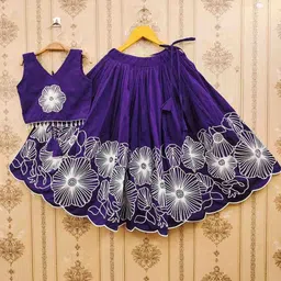 DHRUV CREATION Girls Embellished Beads and Stones Tie Dye Ready to Wear Lehenga & Blouse With Dupatta-picture-27