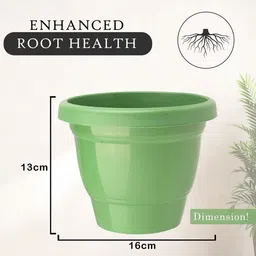 Kuber Industries Green Set Of 12 Plastic 2-Layer Planters image 5