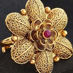 Anouk Women Brass Artificial Stones Finger Ring-image-37