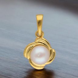 Sri Jagdamba Pearls Dealer Gold-Plated92.5 Sterling Silver Circular Pendant-image-30