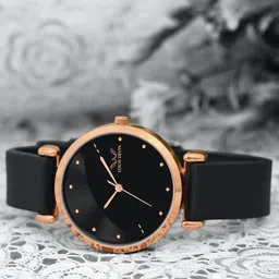 LOUIS DEVIN Women Brass Embellished Dial & Straps Analogue Watch LD-CKL191-BLACK-image-69