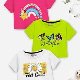 YK X Trampoline Girls 3 Printed Applique T-shirt-image-81