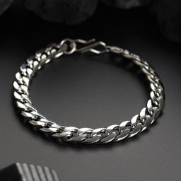 Priyaasi Men Brass Silver-Plated Charm Bracelet-image-44